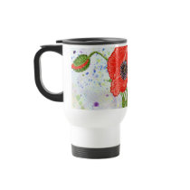 'Poppies' Travel Mug