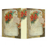 Poppies Victorian Style Binder Album Notebook