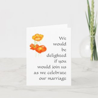 Poppies Wedding Invitation. card
