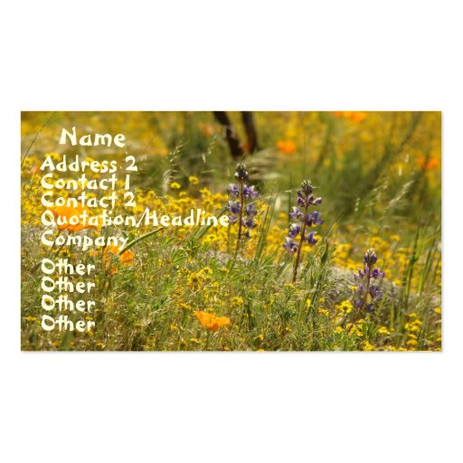 Poppies Wildflowers Business Card