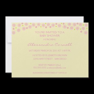 Poppin' Up Daisies Baby Shower Invitation invitation