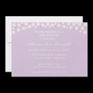 Poppin' Up Daisies Baby Shower Invitation invitation