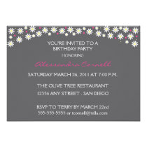 Poppin' up Daisies Birthday Invitation invitations