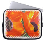 Popping Poppies Electronics Bag Laptop Sleeve