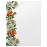 Poppy and Cornflowers Floral Art Letterhead