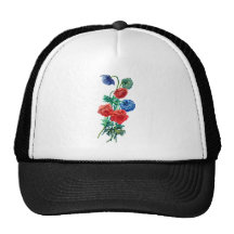 Poppy Anemones Drawn from Nature Trucker Hats