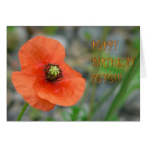 POPPY BIRTHDAY cards