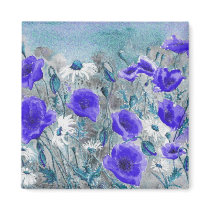 'Poppy Blue' Magnet by picklelillysdad 'Poppy Blue' Magnet