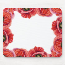 Poppy Bordered Mousepad mousepads