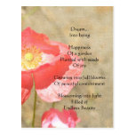 Poppy Expressions Happiness Poem Postcard