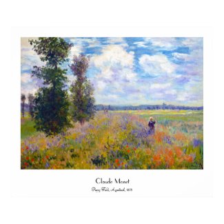 Poppy Field, Argenteuil, 1875 Claude Monet Poster