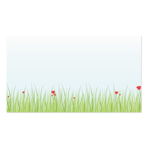Poppy Field - Business Business Card Templates (back side)