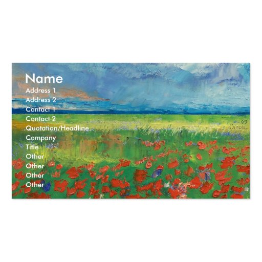 Poppy Field Business Card
