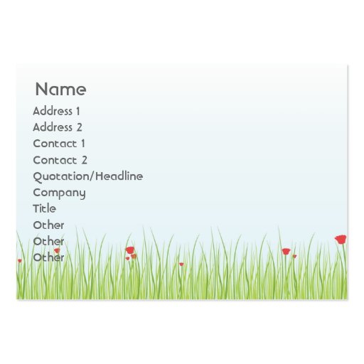 Poppy Field - Chubby Business Card (front side)