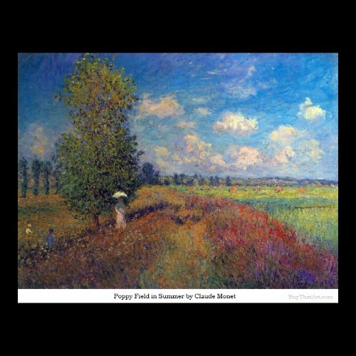 Poppy Field in Summer by Claude Monet Posters