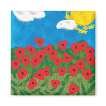 Poppy field magnet by jtgauntt Poppy field magnet