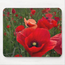 Poppy Field Mouse Mat Mouse Pad
