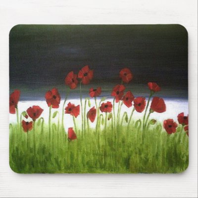 Poppy Field Mouse Mats by maydb_7