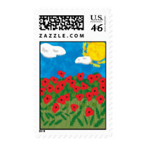 Poppy field stamp by jtgauntt Poppy field stamp
