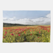 Poppy Fields floral kitchen tea towel kitchen towels