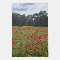 Poppy Fields floral kitchen tea towel kitchen towels