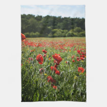 Poppy Fields floral kitchen tea towel kitchen towels
