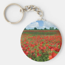 Poppy Fields Key Chain