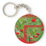 Poppy flowers key chain
