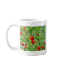 Poppy flowers mug