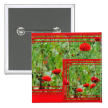 Poppy flowers pin