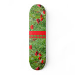 Poppy flowers custom skateboard
