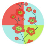 Poppy Fun Trendy Round Sticker