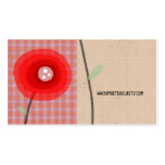 Poppy Gingham Business cards business cards