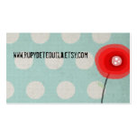 Poppy Huge Polka dots Business cards business cards