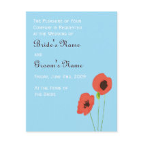 Poppy Invitation postcards