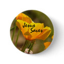 Poppy Jesus Saves Button by farmer77 Poppy Jesus Saves Button