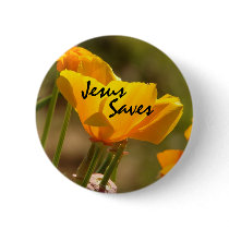 Poppy Jesus Saves Button by farmer77 Poppy Jesus Saves Button
