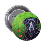 Poppy - Labrador Retriever Dog Art Button