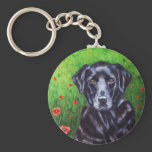 Poppy - Labrador Retriever Dog Art Keychains