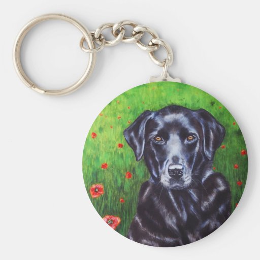 Poppy - Labrador Retriever Dog Art Keychains