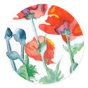 POPPY LUCIOUS RED stickers