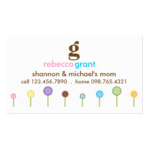 Poppy "Mommy" Card Business Card Template