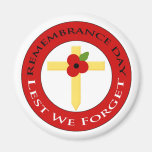 Poppy on cross - Magnet