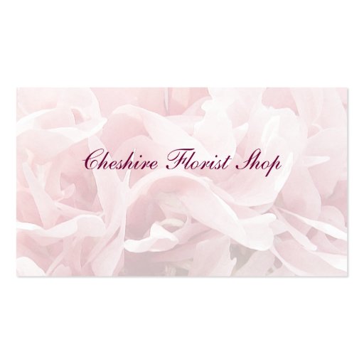 Poppy Petals Florist Business Card Template (front side)