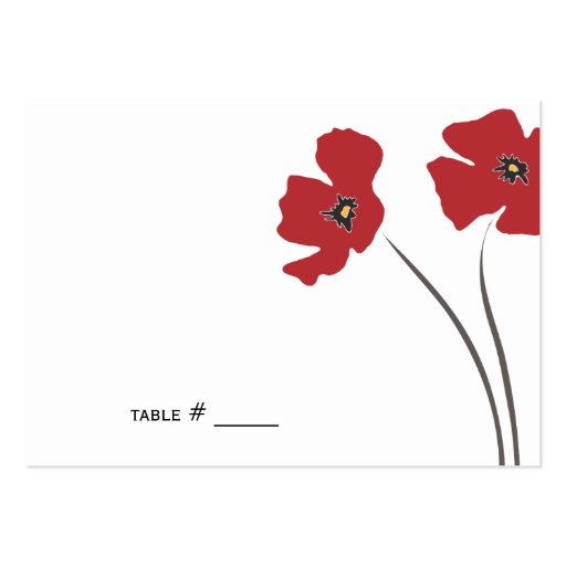 Poppy Place Cards { Flat } Business Card (front side)