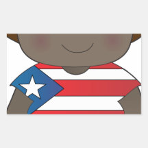 Poppy Puerto Rico Boy Rectangular Sticker