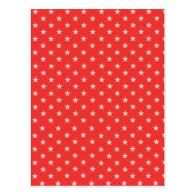 Poppy Red And White Stars Postcards