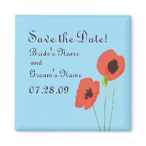 Poppy Save the Date Magnent magnets by designaline Poppy Save the Date Magnent magnets