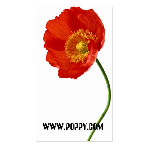 Poppy Simplicity Business Card (front side)