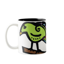 "POPPY" THE LOVE BIRD mugs by Jill311 "POPPY" THE LOVE BIRD mugs